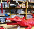 Atelier 2 crocodile 2m en plein vernis